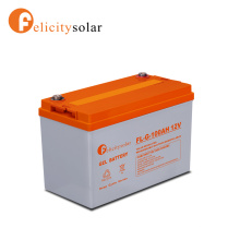 12v 100AH ​​Gel Deep Cycle Best Battery Solar pour le système d&#39;énergie solaire